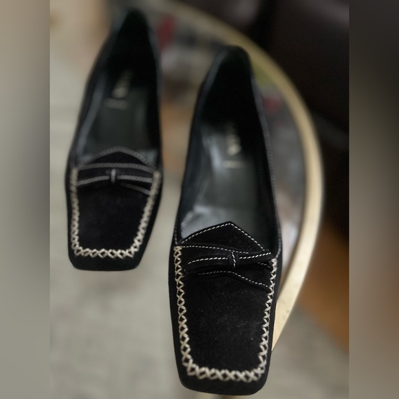 PRADA Scramosciato Black Italian Suede Leather Flats/ Loafers  Sz 36- US Size  6 - Picture 11 of 16